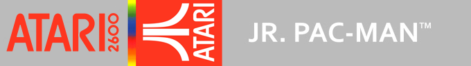 Jr. Pac-Man logo for Atari 2600